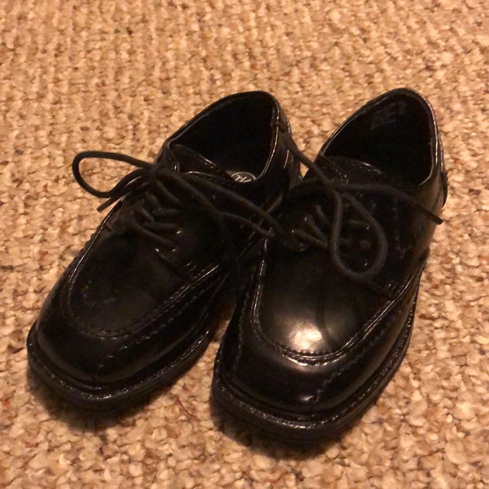 Boy’s black dress shoes